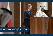 Blinken holds a joint press availability with Qatari Prime Minister and Foreign Minister Al Thani, 24 October 2024