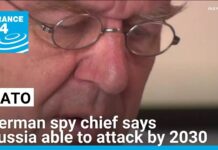 German spy chief says Russia will be able to attack NATO by end of decade, 15 October 2024