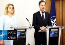 NATO Secretary General with the Prime Minister of Latvia, Evika Siliņa, 16 October 2024