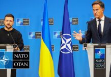 NATO Secretary General with the President of Ukraine, Volodymyr Zelenskyy, in Kyiv, 17 October 2024