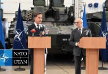 NATO Secretary General with the President of Estonia, Alar Arkis, at Tapa Army Base, 23 October 2024