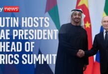 Putin hosts UAE president ahead of BRICS summit, 21 October 22024
