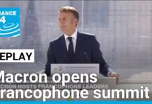 Macron addresses leaders at opening of Francophone summit, 4 October 2024