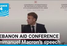 Emmanuel Macron’s speech at Lebanon aid conference hosted in Paris, 24 October 2024