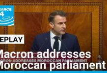 France’s Macron addresses Moroccan parliament, 29 October 2024