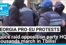 Georgia police raid opposition offices as PM vows to curb protests, 4 December 2024
