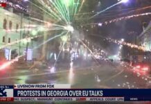 Violent protests continue in Tbilisi, Georgia over EU talks, 6 December 2024