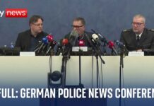 Authorities hold press conference after attack on a Christmas market in Germany, 21 December 2024