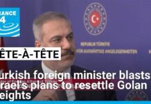 Turkish foreign minister blasts Israel’s plans to resettle Golan Heights, 30 December 2024