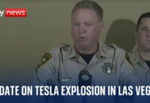 Police update after Tesla Cybertruck explosion outside Trump hotel in Las Vegas, 2 January 2024