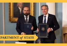 Secretary Blinken at a Strategic Partnership Commission Charter Signing Ceremony with Armenia, 14 January 2024