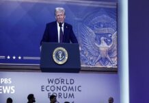 Trump speaks at meeting of billionaires and global elite in Davos, 23 January 2025