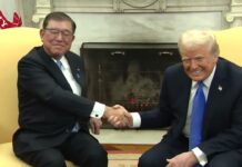 Trump hosts Japanese Prime Minister Ishiba at the White House, 7 February 2025