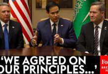 Rubio, Waltz, & Witkoff Speak to Reporters After Talks With Russians In Saudi Arabia, 18 February 2025