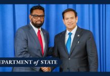 Secretary Rubio holds a joint press availability with Guyanese President Irfaan Ali, 27 March 2025
