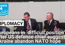 Europeans in ‘difficult position’ after US defence chief suggests Ukraine abandon NATO hopes, 13 February 2025