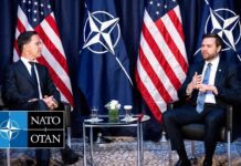 NATO Secretary General with US Vice President JD Vance, 14 February 2025