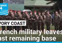 France leaves last remaining military base in Ivory Coast, 20 February 2025