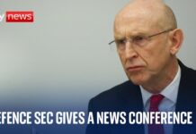 UK defence secretary holds news conference in Norway, 20 February 2025