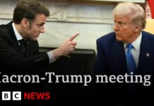 Macron corrects Trump on costs of Ukraine war and says: “Peace must not mean surrender”24 February 2025