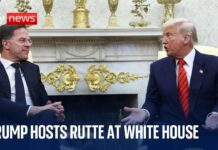 Trump holds meeting with NATO leader Mark Rutte, 13 March 2025