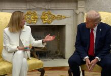 President Trump Participates in a Bilateral Meeting with the Prime Minister of Italy, 17 April 2025