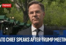 NATO chief Mark Rutte faces the media after meeting with Trump, 24 April 2025