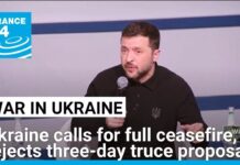 Ukraine calls for full ceasefire, rejects Russia’s three-day truce proposal, 4 May 2025