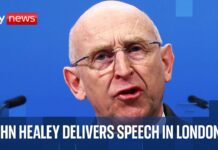Defence Secretary John Healey delivers speech in London, 9 May 2025