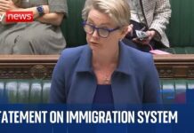Home secretary speaks in the Commons after immigration overhaul, 12 May 2025