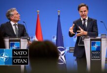 NATO Secretary General with the Prime Minister of the Netherlands Dick Schoof, 21 May 2025