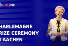 Commission President von der Leyen receives the International Charlemagne Prize of Aachen, 30 May 2025
