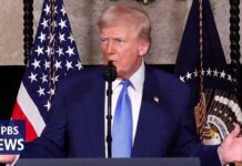 Trump delivers remarks on American investment as economy slightly shrinks, 30 April 2025