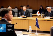 NATO Secretary General and the Minister of Defence of Japan Gen Nakatani, 8 April 2025