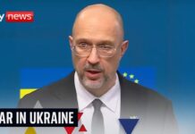 Ukrainian PM and EU foreign policy chief speak in Brussels, 9 April 2025