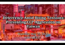 Deterrence Amid Rising Tensions: Preventing CCP Aggression on Taiwan, 15 May 2025