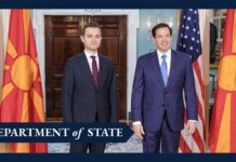 Secretary Rubio meets with North Macedonia Foreign Minister Timčo Mucunski,, 28 May 2025