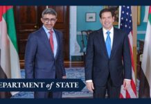 Secretary Rubio with UAE Deputy Prime Minister and Foreign Minister Abdullah bin Zayed Al Nahyan, 10 June 2025