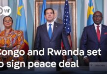 The US-brokered peace deal is aimed at ending fighting in eastern Congo, 19 June 2025