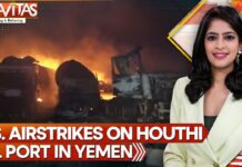 US-Houthi Trade War: Protests in Yemen after US Strikes Yemeni Port, 18 April 2025