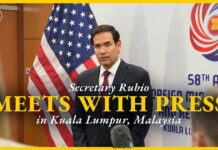 Secretary Rubio meets with the press in Kuala Lumpur, Malaysia, 10 July 2025