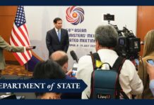 Secretary Rubio speaks with the press in Kuala Lumpur, Malaysia, 11 July 2025