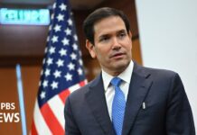 Rubio signs nuclear cooperation agreement with Bahrain at State Department, 16 July 2025