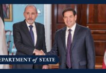 Secretary Rubio meets with Jordanian Deputy Prime Minister and Foreign Minister Ayman Safadi, 23 July 2025