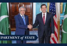 Secretary Rubio meets with Pakistani Deputy Prime Minister and Foreign Minister Ishaq Dar, 25 July 2025