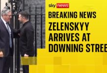 Volodymyr Zelenskyy arrives at Downing Street ahead of Trump-Putin meeting, 14 August 2025