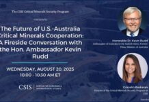 The Future of U.S.-Australia Critical Minerals Cooperation, 20 August 2025