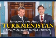 Secretary Rubio meets with Turkmenistan Foreign Minister Rashid Meredov, 20 August 2025