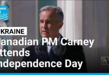 Canadian PM Carney attends celebrations on 34th Ukrainian Independence day, 24 August 2025