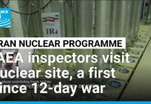IAEA chief says inspectors have arrived at Iran nuclear site, 27 August 2025